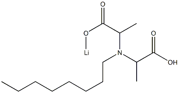 2-[[1-[(Lithiooxy)carbonyl]ethyl]octylamino]propionic acid Structure