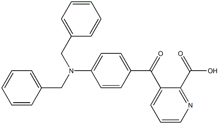 3-[4-(Dibenzylamino)benzoyl]-2-pyridinecarboxylic acid Struktur