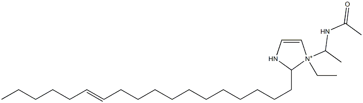 1-[1-(Acetylamino)ethyl]-1-ethyl-2-(12-octadecenyl)-4-imidazoline-1-ium Struktur