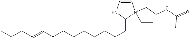1-[2-(アセチルアミノ)エチル]-1-エチル-2-(9-トリデセニル)-4-イミダゾリン-1-イウム 化学構造式