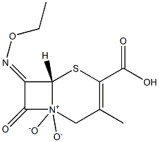 7-[(Z)-Ethoxyimino]-3-methyl-4-carboxycepham-3-ene 1,1-dioxide Structure