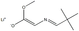 Lithium 1-methoxy-2-[(2,2-dimethylpropylidene)amino]ethene-1-olate Struktur