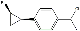 (1R,2R)-1-Bromo-2-[4-(1-chloroethyl)phenyl]cyclopropane Structure