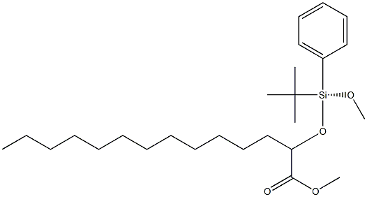 (S)-2-[[Phenyl(methoxy)(tert-butyl)silyl]oxy]myristic acid methyl ester 结构式