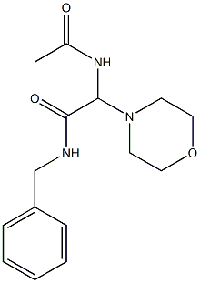2-アセチルアミノ-2-モルホリノ-N-ベンジルアセトアミド 化学構造式
