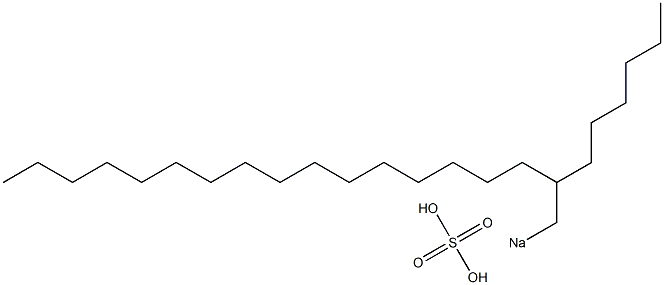 Sulfuric acid 2-hexyloctadecyl=sodium salt