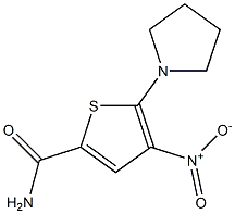 2-(1-Pyrrolidinyl)-3-nitro-5-carbamoylthiophene