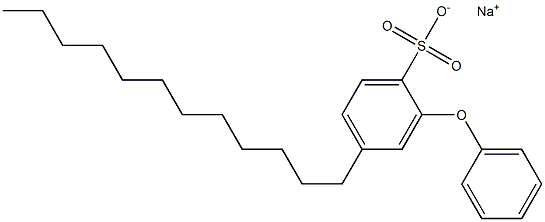 4-ドデシル-2-フェノキシベンゼンスルホン酸ナトリウム 化学構造式