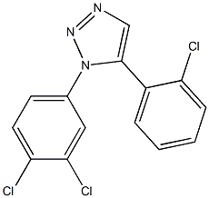 1-(3,4-ジクロロフェニル)-5-(2-クロロフェニル)-1H-1,2,3-トリアゾール 化学構造式