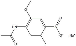 4-アセチルアミノ-5-メトキシ-2-メチルベンゼンスルフィン酸ナトリウム 化学構造式