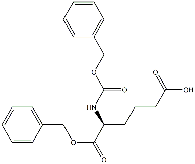 [S,(-)]-2-[[(Benzyloxy)carbonyl]amino]hexanedioic acid hydrogen 1-benzyl ester Structure