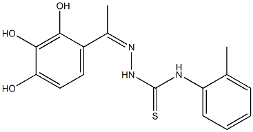 2',3',4'-Trihydroxyacetophenone 4-(o-tolyl)thiosemicarbazone Structure