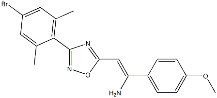 5-[(Z)-2-アミノ-2-(4-メトキシフェニル)エテニル]-3-(4-ブロモ-2,6-ジメチルフェニル)-1,2,4-オキサジアゾール 化学構造式