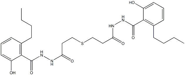 3,3'-Thiodi[propionic acid N'-(6-butylsalicyloyl) hydrazide] Struktur