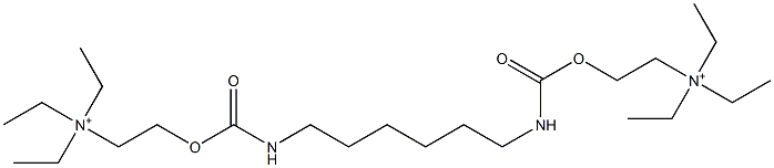 2,2'-[Hexamethylenebis[[(imino)carbonyl]oxy]]bis(N,N,N-triethylethanaminium) 结构式