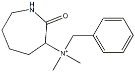 Hexahydro-N,N-dimethyl-2-oxo-N-(phenylmethyl)-1H-azepin-3-aminium Struktur
