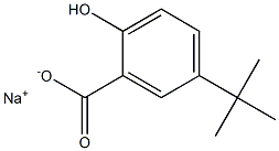 5-tert-ブチル-2-ヒドロキシ安息香酸ナトリウム 化学構造式