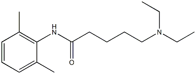 5-(Diethylamino)-N-(2,6-dimethylphenyl)pentanamide Struktur