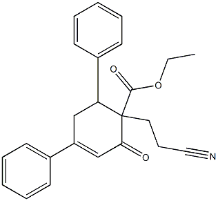 6-Phenyl-1-(2-cyanoethyl)-2-oxo-4-phenyl-3-cyclohexene-1-carboxylic acid ethyl ester