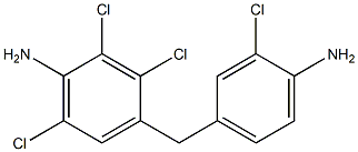 4-[(4-アミノ-3-クロロフェニル)メチル]-2,3,6-トリクロロアニリン 化学構造式