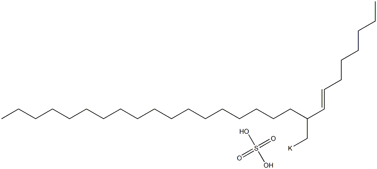 Sulfuric acid 2-(1-octenyl)icosyl=potassium ester salt Structure