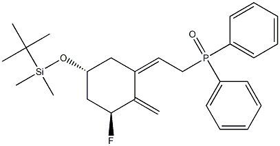 [2-[(3S,5R)-2-Methylene-3-fluoro-5-(tert-butyldimethylsiloxy)cyclohexylidene]ethyl]diphenylphosphine oxide 结构式