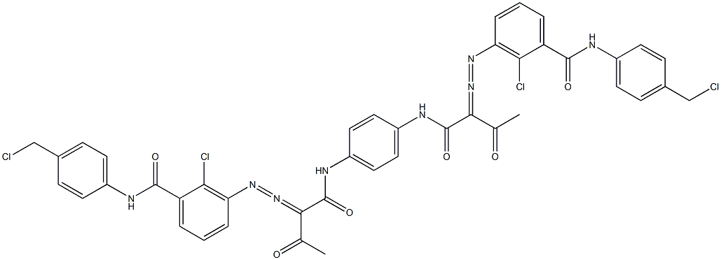 3,3'-[1,4-Phenylenebis[iminocarbonyl(acetylmethylene)azo]]bis[N-[4-(chloromethyl)phenyl]-2-chlorobenzamide] Struktur