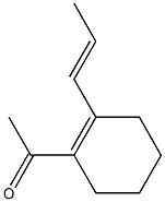 1-アセチル-2-[(E)-1-プロペニル]-1-シクロヘキセン 化学構造式
