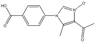 4-[(4-Acetyl-5-methyl-1H-imidazole 3-oxide)-1-yl]benzoic acid Structure