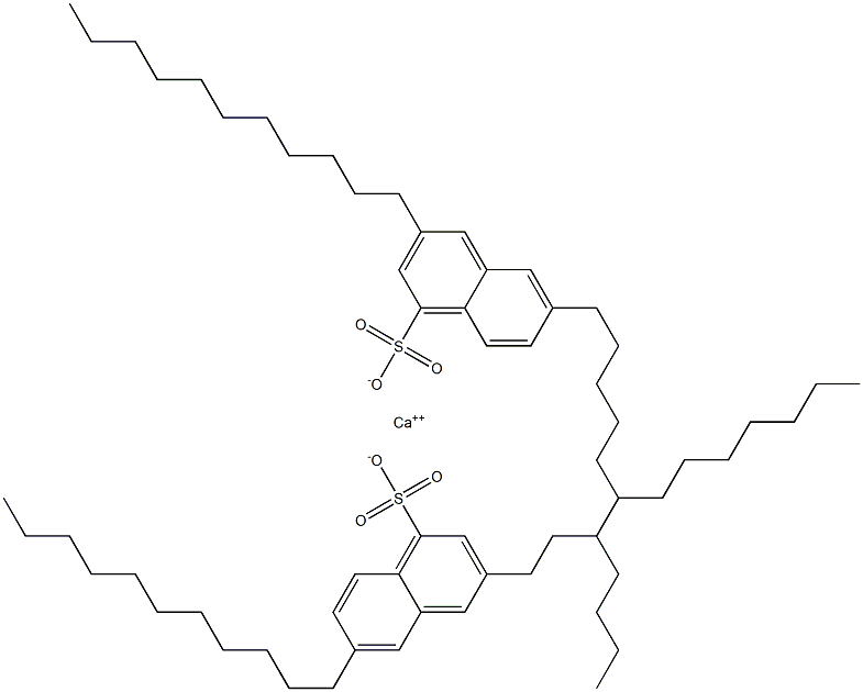 Bis(3,6-diundecyl-1-naphthalenesulfonic acid)calcium salt Structure