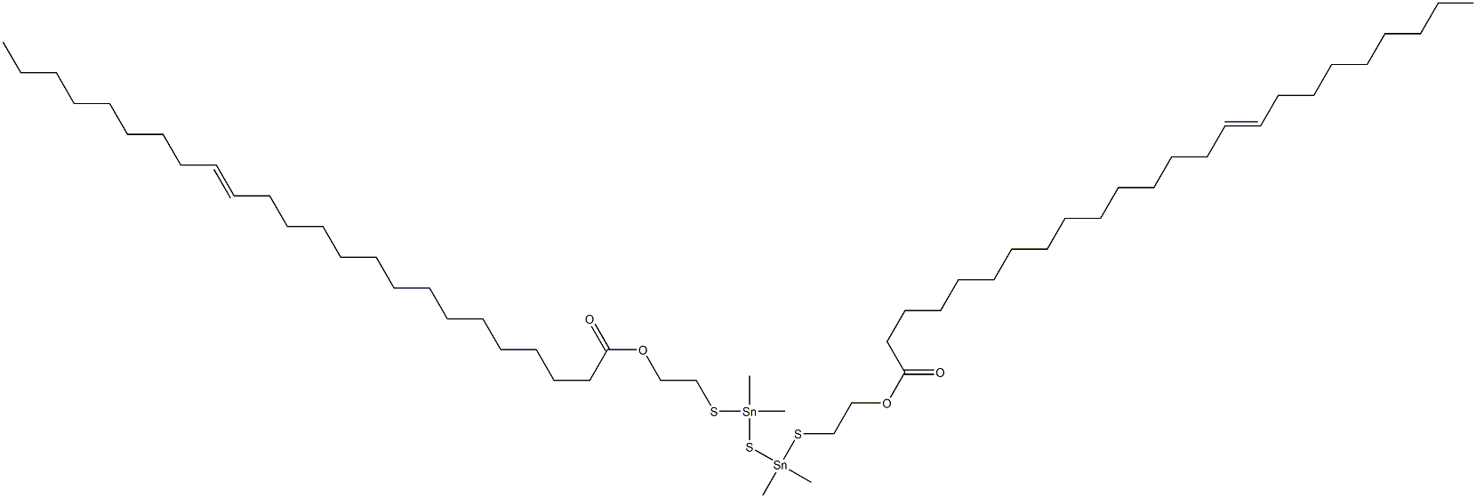 Bis[dimethyl[[2-(14-tricosenylcarbonyloxy)ethyl]thio]stannyl] sulfide Structure