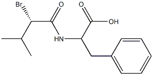 (S)-2-[(2-Bromo-3-methyl-1-oxobutyl)amino]-3-phenylpropanoic acid Structure
