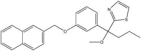 2-[1-Methoxy-1-[3-[(2-naphthalenyl)methoxy]phenyl]butyl]thiazole Structure