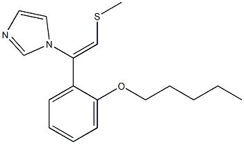 1-[(Z)-2-Methylthio-1-(2-pentyloxyphenyl)ethenyl]-1H-imidazole Structure