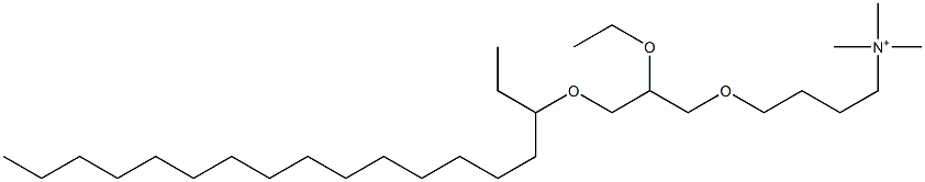 4-(3-Octadecyloxy-2-ethoxypropyloxy)-N,N,N-trimethylbutan-1-aminium Struktur