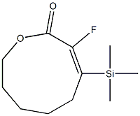 (E)-3-Fluoro-4-trimethylsilyl-1-oxacyclonona-3-en-2-one Struktur