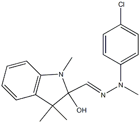 2-[[2-(p-Chlorophenyl)-2-methylhydrazono]methyl]-1,3,3-trimethylindolin-2-ol Structure