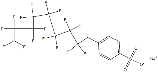 4-(2,2,3,3,4,4,5,5,6,6,7,7,8,8,9,9-Hexadecafluorononyl)benzenesulfonic acid sodium salt 结构式