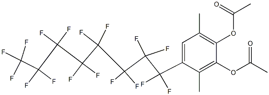 4-(Heptadecafluorooctyl)-3,6-dimethylbenzene-1,2-diol diacetate Structure