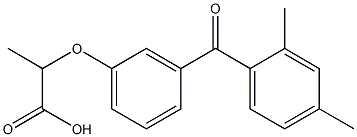 2-[m-(2,4-Dimethylbenzoyl)phenoxy]propionic acid Structure