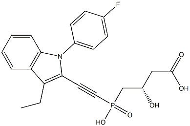(3S)-3-Hydroxy-4-[hydroxy[[1-(4-fluorophenyl)-3-ethyl-1H-indol-2-yl]ethynyl]phosphinyl]butyric acid