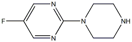 5-フルオロ-2-ピペラジノピリミジン 化学構造式