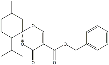 (6S)-7-Isopropyl-10-methyl-3-benzyloxycarbonyl-1,5-dioxaspiro[5.5]undec-2-en-4-one Structure