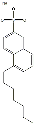 5-Heptyl-2-naphthalenesulfonic acid sodium salt Structure