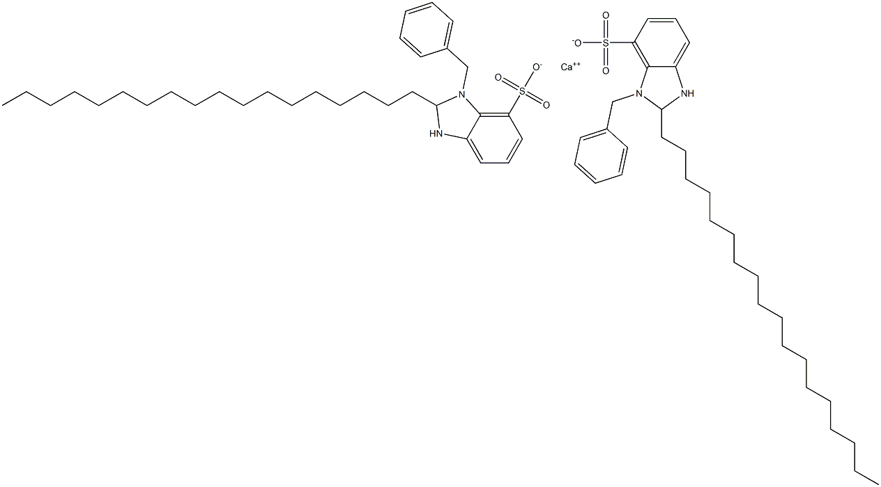 Bis(1-benzyl-2,3-dihydro-2-octadecyl-1H-benzimidazole-7-sulfonic acid)calcium salt Structure