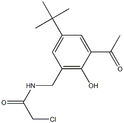 5'-tert-Butyl-3'-(2-chloroacetylaminomethyl)-2'-hydroxyacetophenone Struktur