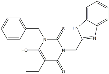 3-(1H-Benzimidazol-2-ylmethyl)-1,2-dihydro-6-hydroxy-2-thioxo-1-benzyl-5-ethylpyrimidin-4(3H)-one