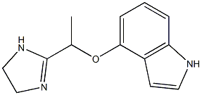 2-[1-(1H-Indol-4-yloxy)ethyl]-2-imidazoline Structure