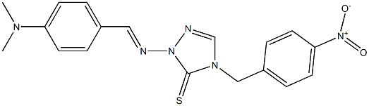 1-(p-Dimethylaminobenzylidene)amino-4-(p-nitrobenzyl)-1H-1,2,4-triazole-5(4H)-thione Struktur