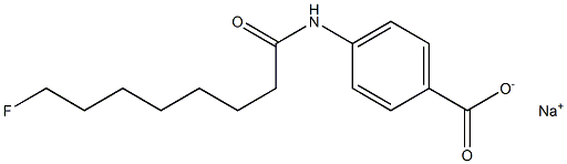 4-[(8-Fluorooctanoyl)amino]benzenecarboxylic acid sodium salt Structure